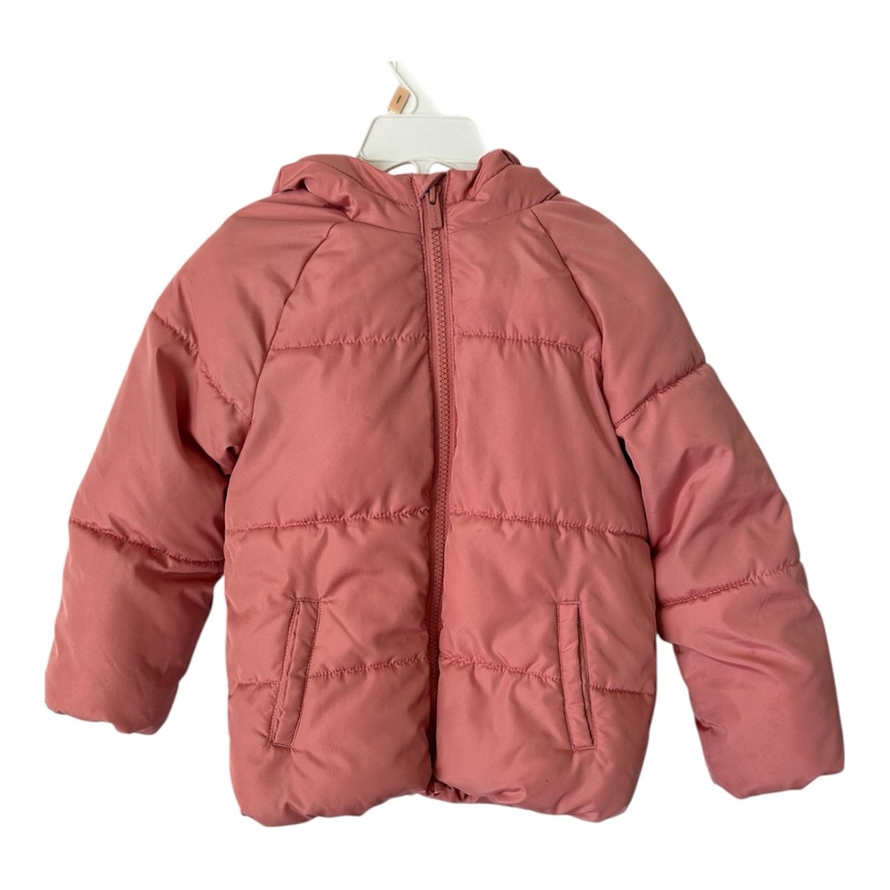 Old Navy Kids Coral Puffer Jacket Size Girl’s 5T